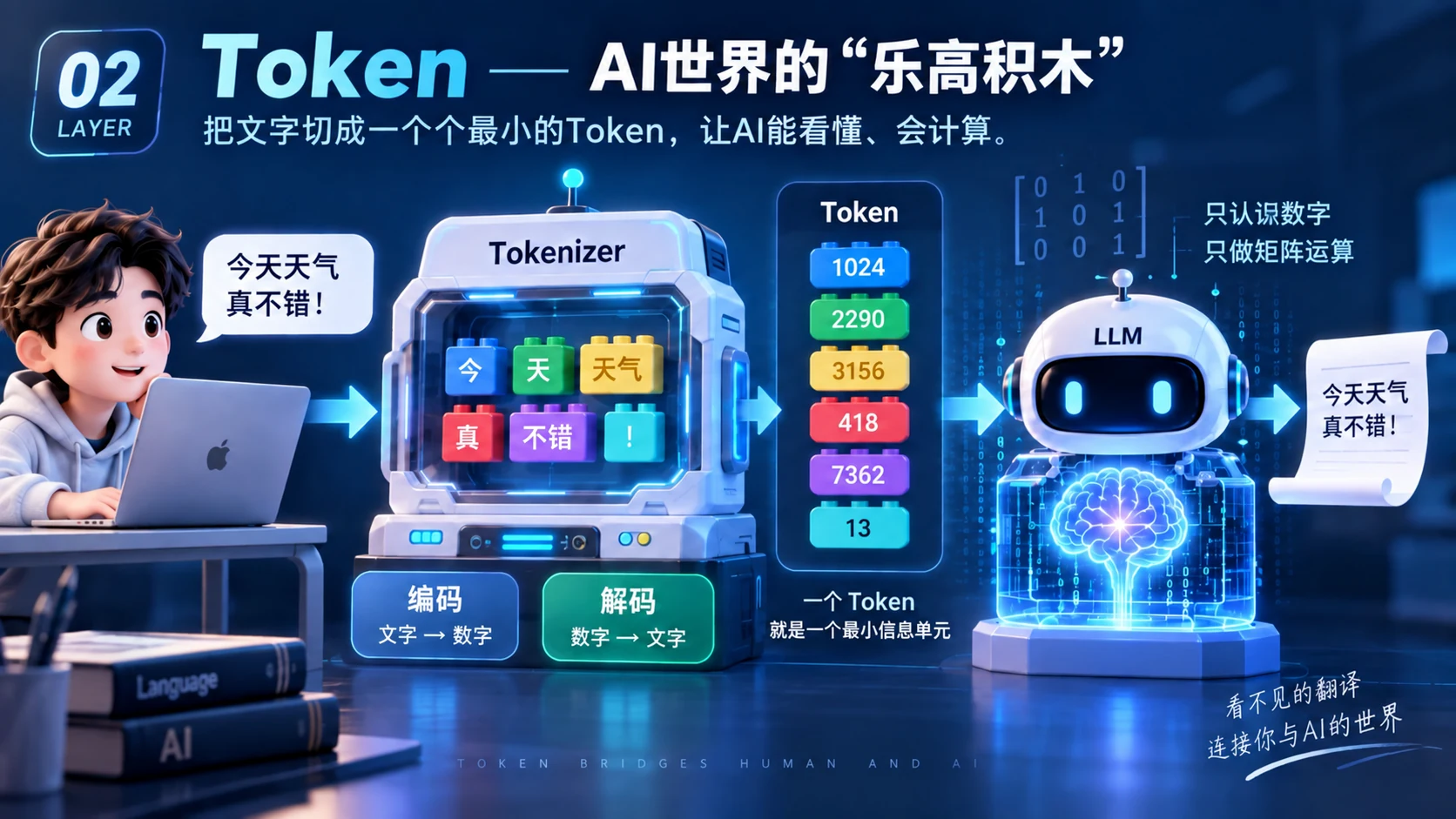 原 PPT 第 4 页：Token：AI 世界的乐高积木