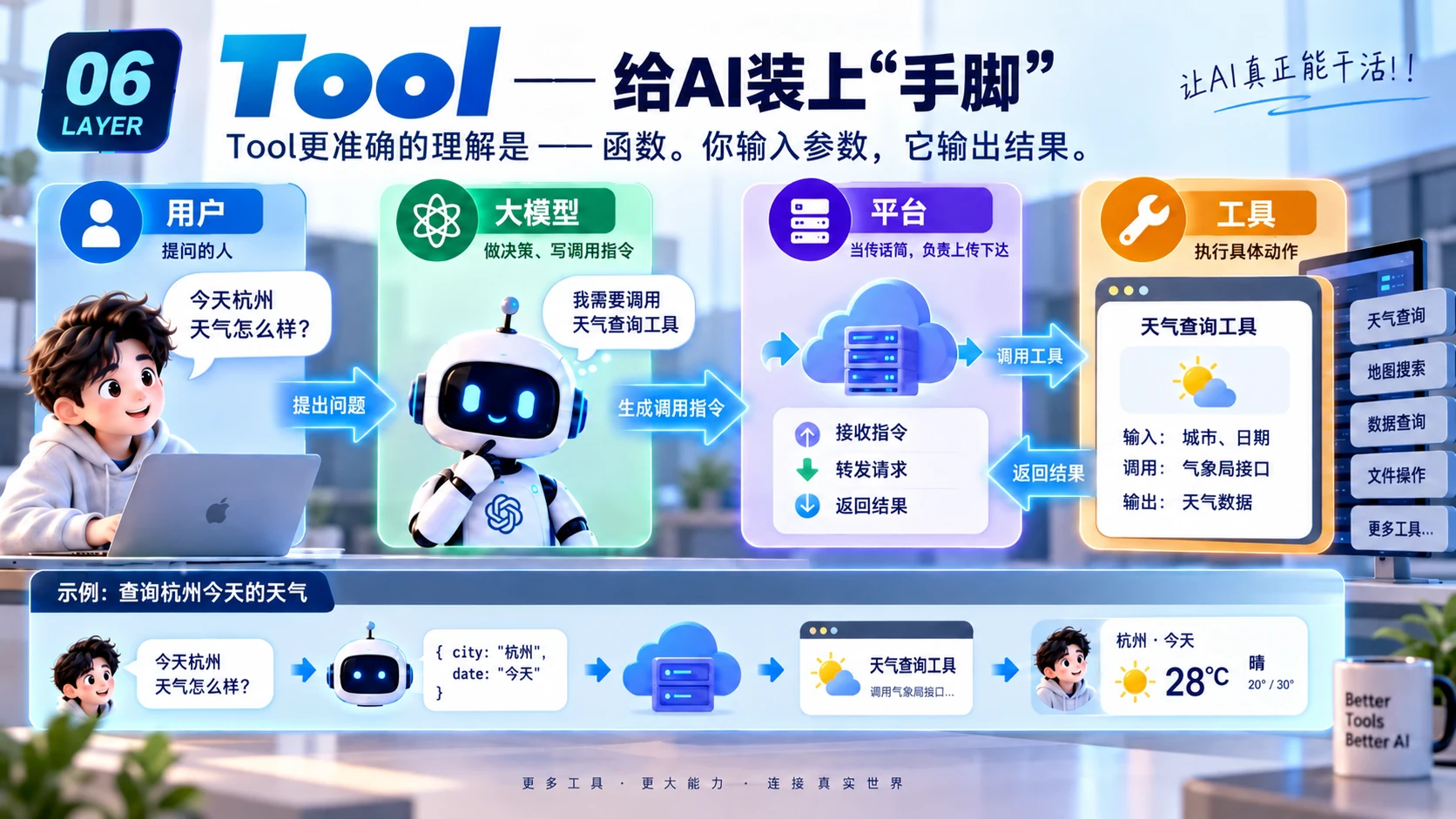 原 PPT 第 10 页：Tool：给 AI 装上手脚