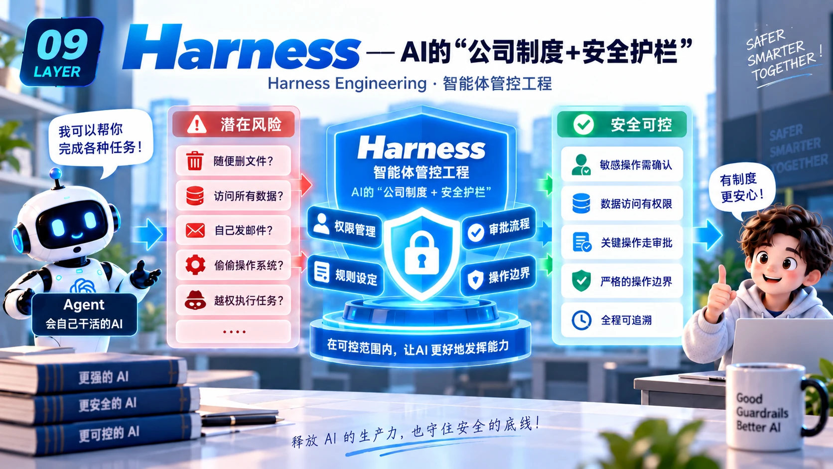 原 PPT 第 13 页：Harness：AI 的公司制度与安全护栏